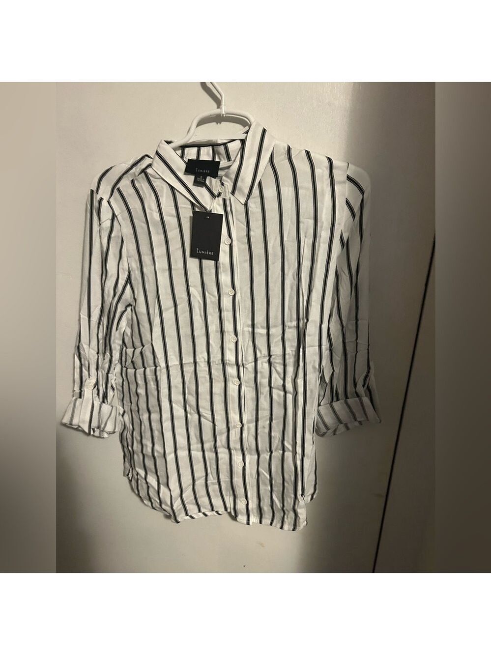 Lumiere button up short sleeve top